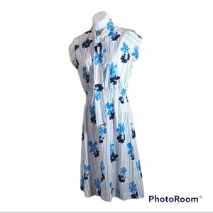 Vintage William Lawrence Striped Floral Dress